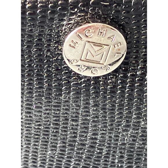 MICHAEL KORS SATIN, CANVAS STRIPED BLINGED MAKEUP DUFFLE BAG - Picture 12 of 16